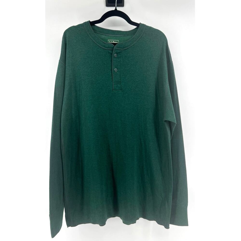 L.L. Bean Wool Blend Henley Style Long Sleeve Men's XL Tall
